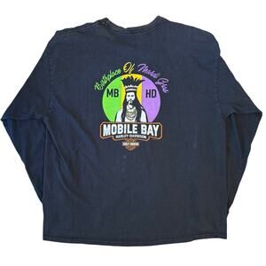 Harley-Davidson Motorcycle Tee Mobile Bay Birthplace of Mardi Gras Unisex 2XL